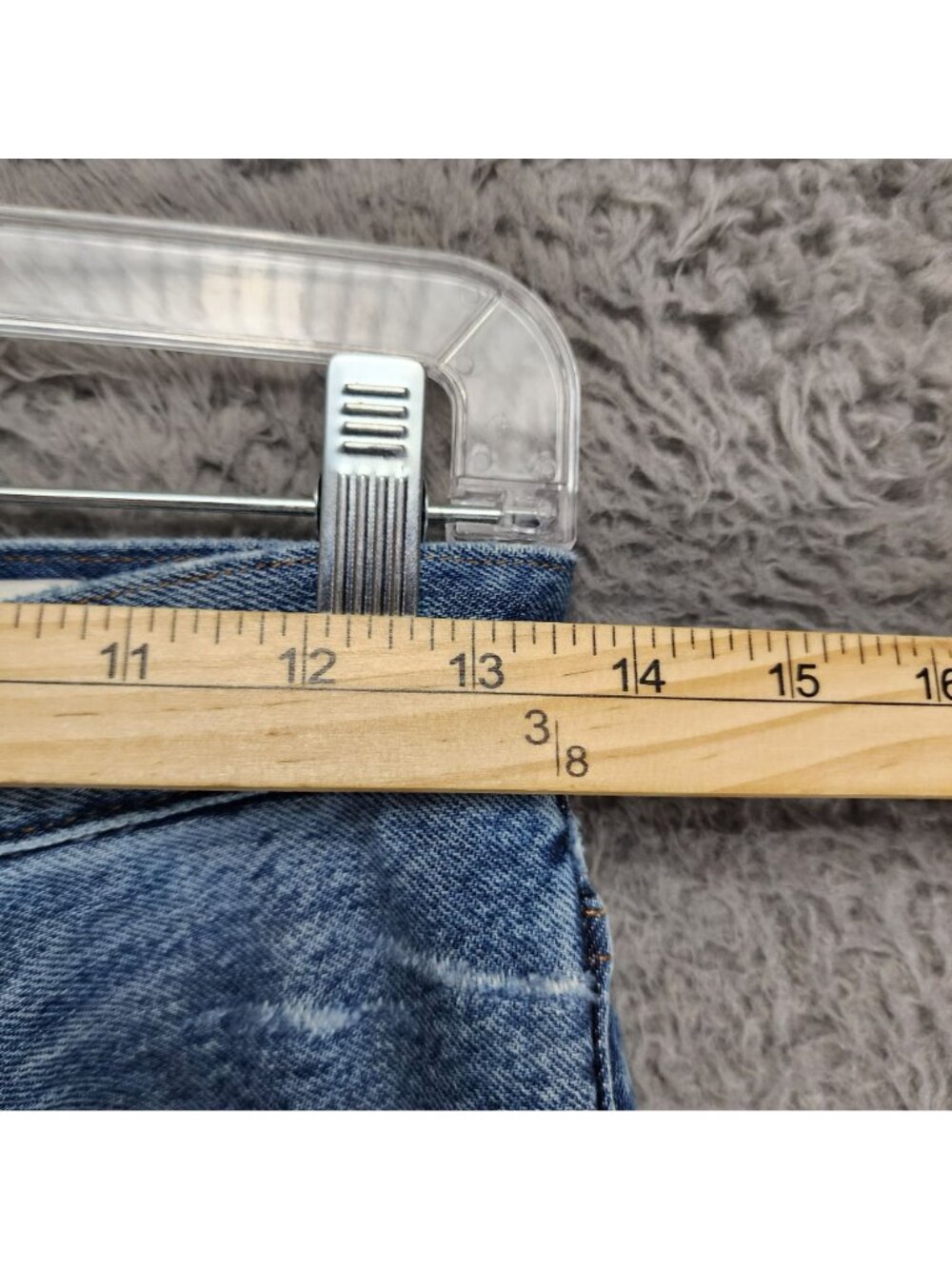 Levi's Jeans Womens 26 501 S Blue White Oak Cone Denim Button Fly Skinny *Read* - Picture 6 of 16